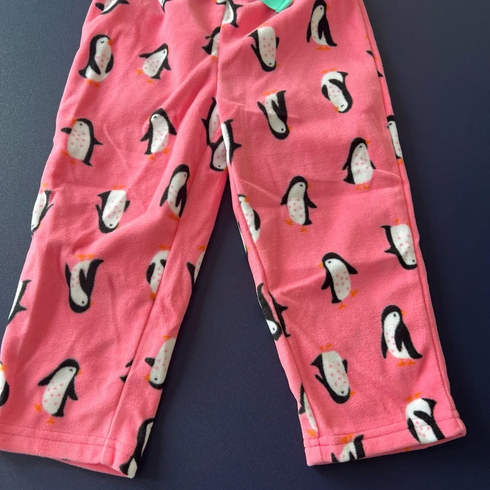 Carter's Toddler Girl 2-Piece Penguin Matching Cotton &‎ Fleece PJs Size 2T